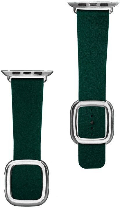 COTEetCI kožený magnetický řemínek Nobleman pro Apple Watch 38 / 40mm / 41mm, zelená_1264137558
