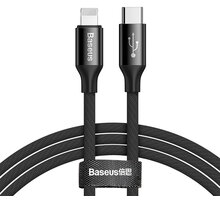 Baseus nabíjecí / datový kabel Yiven Series USB-C - Lightning, 2A, 2m, černá_1804853101