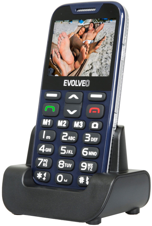 Evolveo EasyPhone XD s nabíjecím stojánkem, Blue_1671400800
