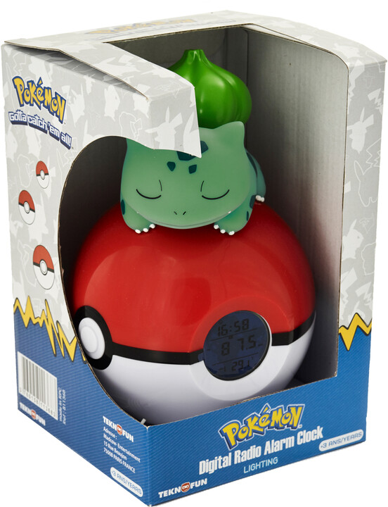 Budík Pokémon - Bulbasaur &amp; Pokéball, digitální, svítící, stolní_532303847
