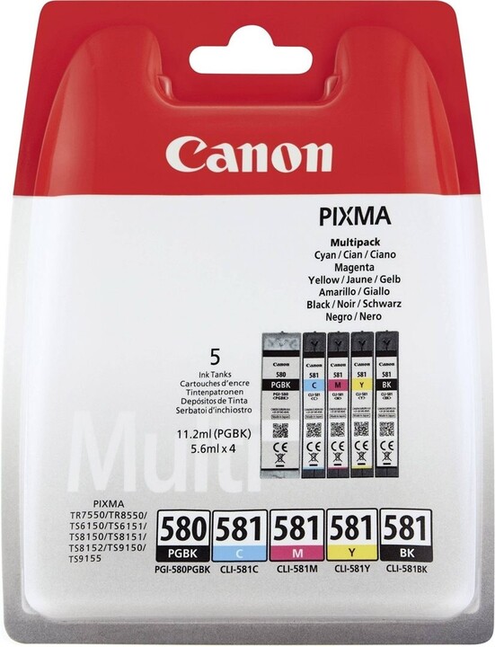 Canon PGI-580PGBk + CLI-581, multipack_351706283