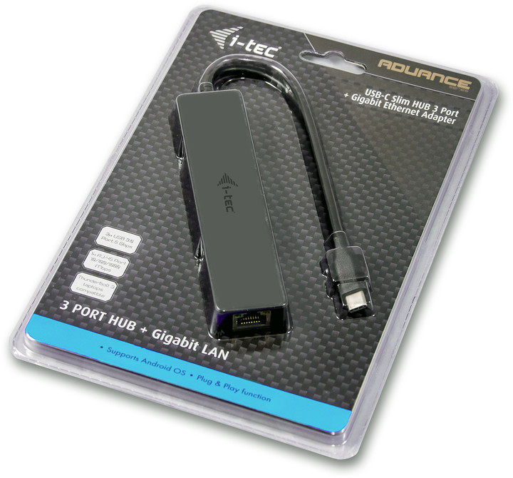 i-tec USB-C 3.1 Slim HUB 3port + Gigabit Ethernet adaptér_1735871146