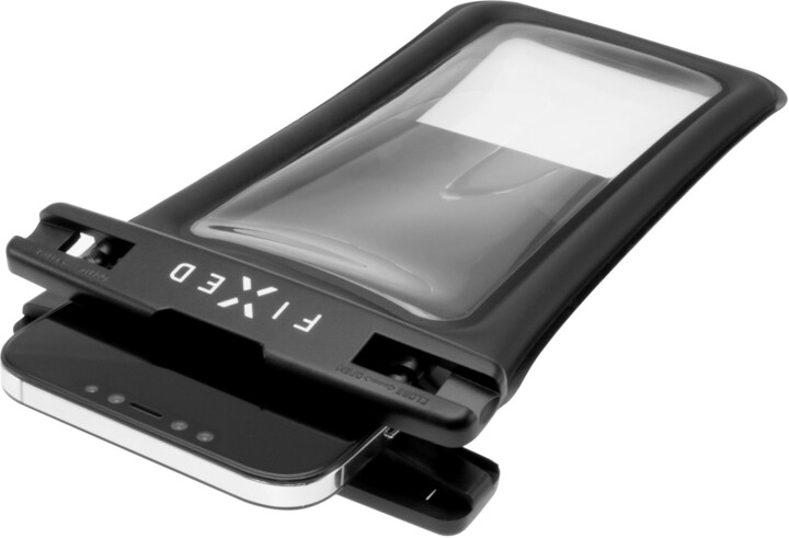 FIXED vodotěsné pouzdro Float Edge pro mobilní telefony, univerzální, IPX8, černá_1712635607