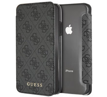 GUESS Charms Book Case 4G pro iPhone Xr, šedé_1095338342