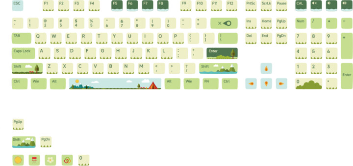 Akko Summer Green Pudding, 116 kláves, ASA, zelené_645199079