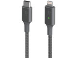 Belkin kabel USB-C - Lightning, M/M, MFi, Smart LED, opletený, 1.2m, stříbrná_924259257