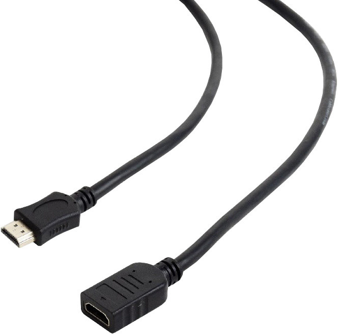 Gembird CABLEXPERT kabel HDMI-HDMI 3m, 1.4, M/F stíněný, zlacené kontakty, prodlužovací, černá_691455500