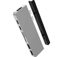 HYPERDRIVE DUO 7 v 2 USB-C Hub pro MacBook Pro/Air, stříbrná Poukaz 200 Kč na nákup na Mall.cz + O2 TV HBO a Sport Pack na dva měsíce