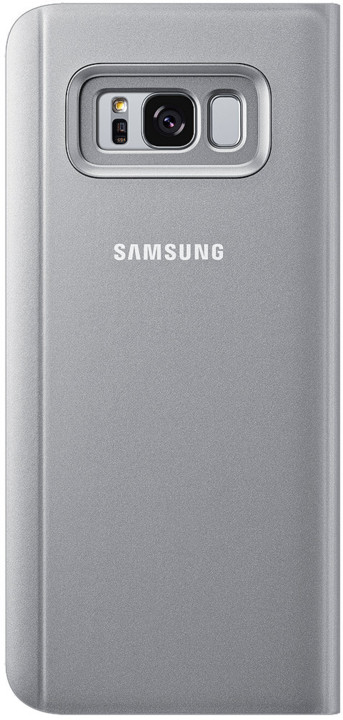 Samsung S8+, Flipové pouzdro Clear View se stojánkem, stříbrná_255346144