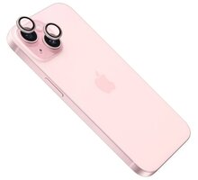 FIXED ochranná skla čoček fotoaparátů pro Apple iPhone 15/15 Plus, růžová_279396433