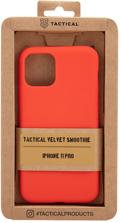 Tactical silikonový kryt Velvet Smoothie pro Apple iPhone 11 Pro, oranžová_920717780