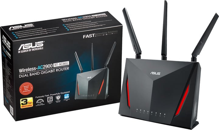 ASUS RT-AC86U, AC2900, Wi-Fi Dual-band Gigabit Aimesh Router