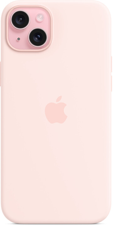 Apple Silikonový kryt s MagSafe pro iPhone 15 Plus, světle růžová_1139228370