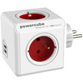 PowerCube ORIGINAL USB rozbočka-4 zásuvka, červená