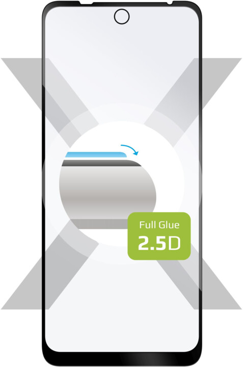 FIXED ochranné sklo Full-Cover pro Motorola Moto E30, s lepením přes celý displej, černá_1667119367