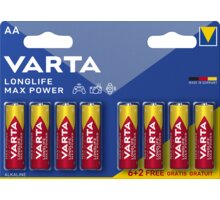 VARTA baterie Longlife Max Power AA, 6+2ks