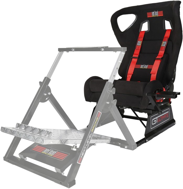 Next Level Racing GTultimate Seat Add-On for Wheel Stand, černá/červená_1097754651