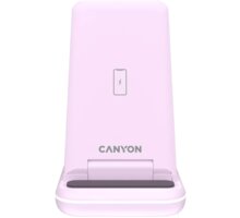 CANYON bezdrátová nabíječka 3v1, růžová CNS-WCS304IP