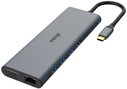 Akasa dokovací stanice USB-C 14v1, USB-C (power+data), šedá_630687601