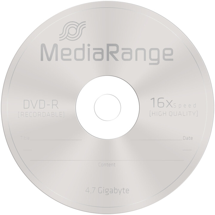 MediaRange DVD-R 4,7GB 16x, Spindle 50ks_445421310