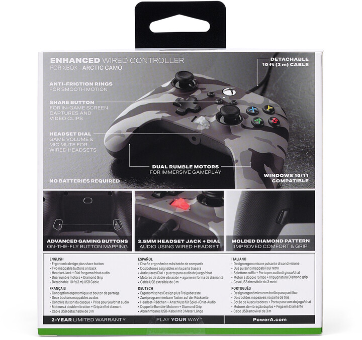 PowerA Enhanced Wired Controller, Arctic Camo (PC, Xbox Series, Xbox ONE)_299425141