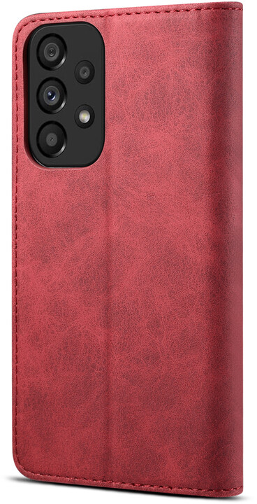 Lenuo Leather flipové pouzdro pro Samsung Galaxy A33 5G, červená_798700068