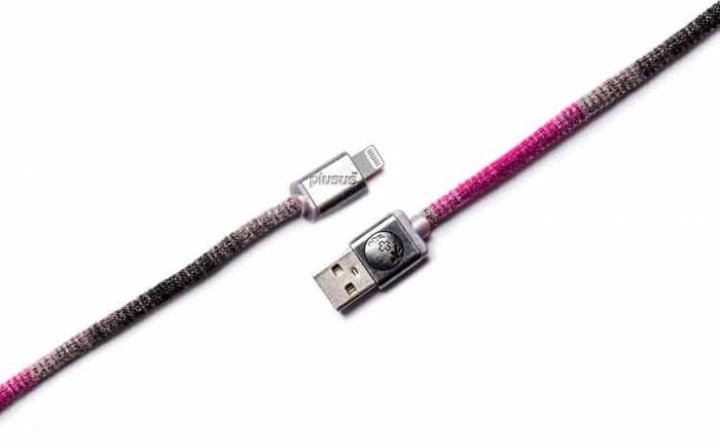 PlusUs LifeStar Premium Handcrafted USB Charge &amp; Sync cable (1m) Lightning - Pink_2096213047