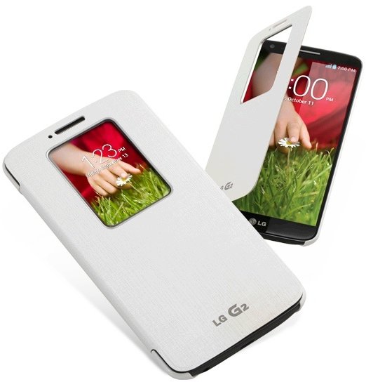 LG flipové pouzdro pro G2, bílá_203454652