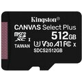 Kingston Micro SDXC Canvas Select Plus 100R 512GB 100MB/s UHS-I + adaptér_1172205793