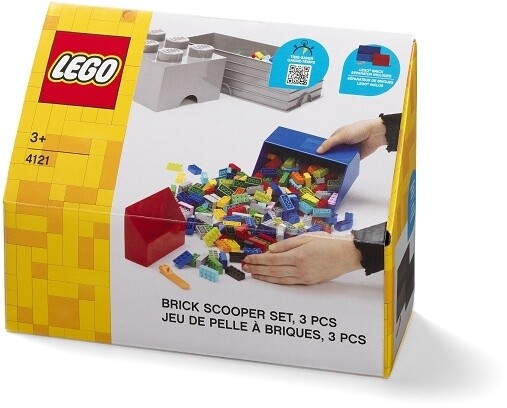 Naběrač LEGO, na kostičky, set 2ks, červená/modrá_2056799395