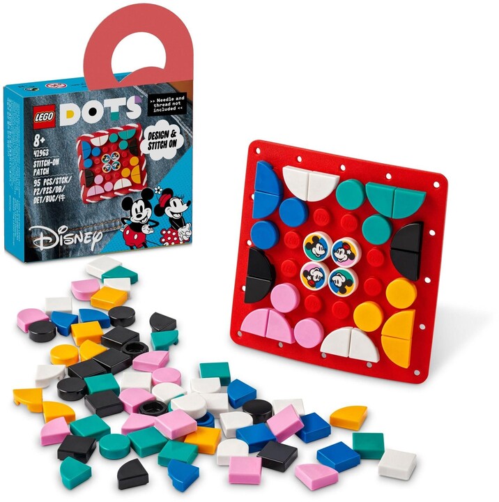 LEGO® DOTS Nášivka Myšák Mickey a Myška Minnie, 95 dílků v hodnotě 169 Kč_115137673