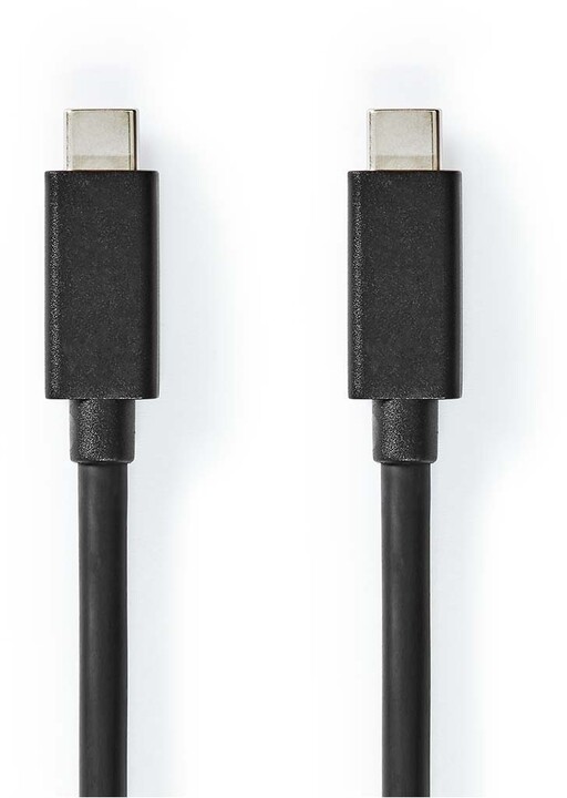 Nedis kabel USB-C, USB 3.2 Gen 2, 4K@60Hz, 100W, 2m, černá_672877022