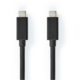 Nedis kabel USB-C, USB 3.2 Gen 2, 4K@60Hz, 100W, 2m, černá_672877022