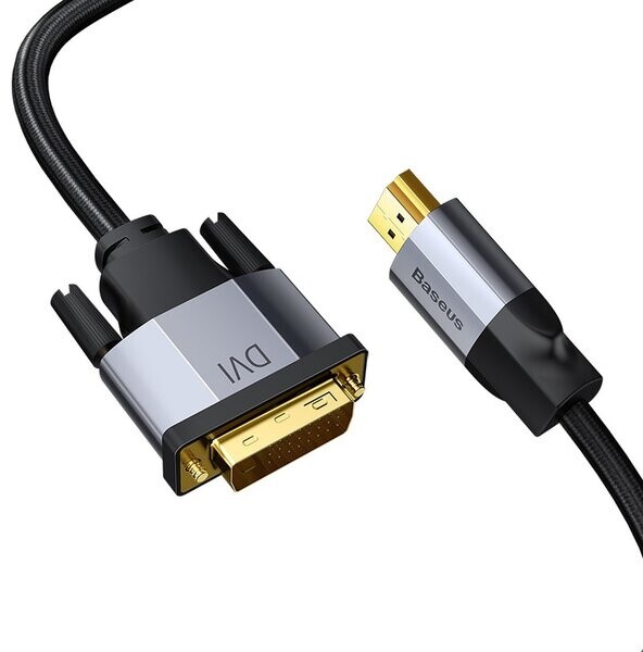 Baseus Enjoyment Series 4K HDMI/DVI kabel, 1m, tmavě šedá_1596994454