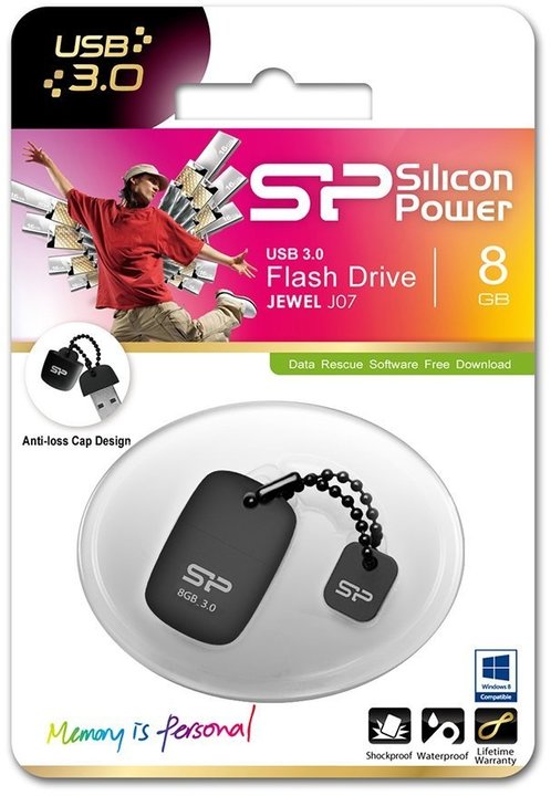 Silicon Power Jewel J07 8GB, tmavě šedá_905248775