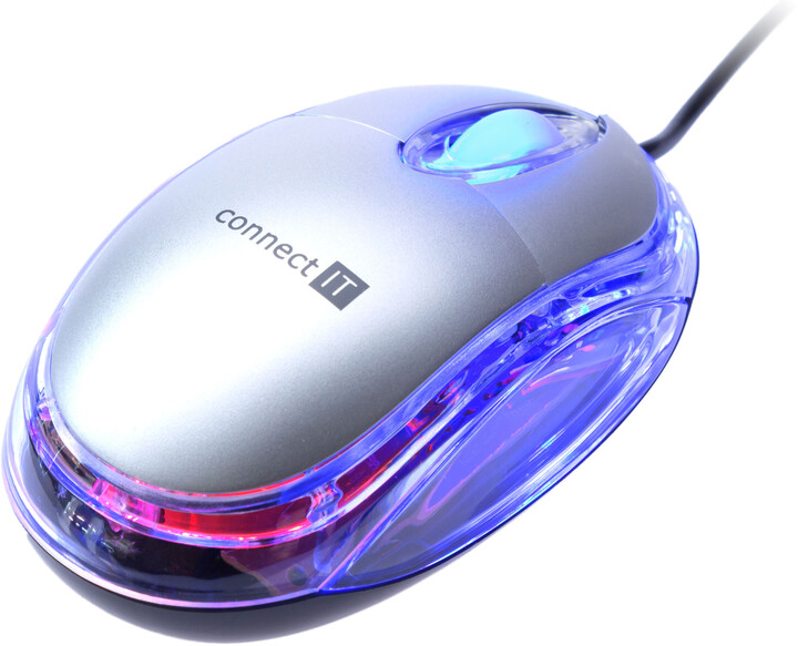 CONNECT IT optická myš podsvícená USB, stříbrná_92199381