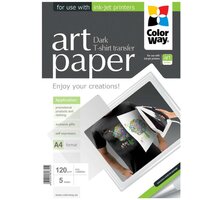 COLORWAY Art Paper 120g/m2, A4, 5 listů, černá PTD120005A4