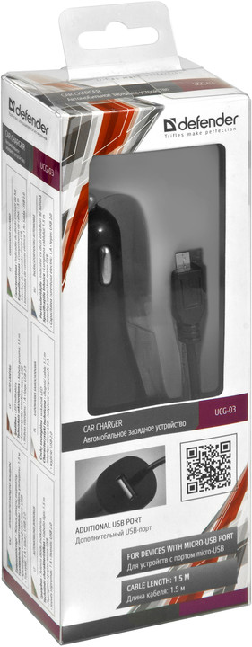 Defender UCG-03, USB-micro auto adaptér_1863756459