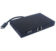 PremiumCord Převodník USB3.1 na RJ45, HDMI, VGA, USB3.0, SD, audio, PD charge ku31dock01