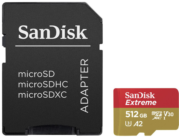 SanDisk Micro SDXC Extreme 512GB 160MB/s A2 UHS-I U3 V30 + SD adaptér_165922424