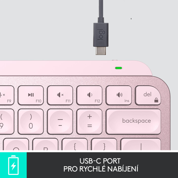 Logitech MX Keys Mini, US/INT, růžová_924301491