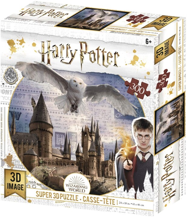 3D Puzzle - Harry Potter: Hogwarts and Hedvig, 300 dílků_837602662