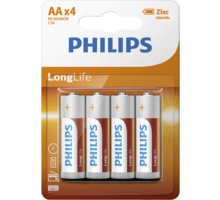 Philips baterie AA LongLife zinkochloridová - 4ks, blister_204864329
