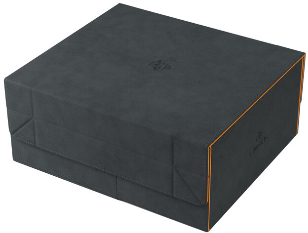Krabička na karty Gamegenic - Cards Lair 600+, konvertibilní systém, černá/oranžová