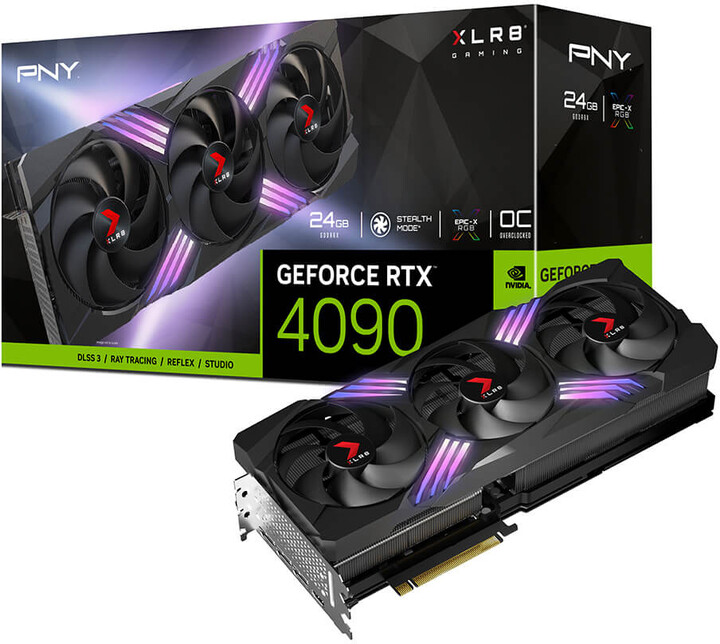 PNY GeForce RTX 4090 24GB XLR8 Gaming VERTO EPIC-X RGB Triple Fan OC, 24GB GDDR6X_588771807