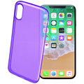 CellularLine COLOR barevné gelové pouzdro pro Apple iPhone X, fialové