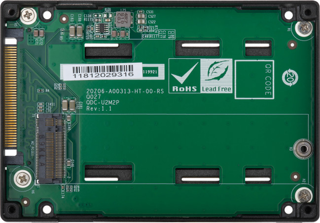 QNAP diskový adaptér QDA-UMP, 1xM.2 PCIe NVMe SSD do 2,5&quot; SATA_2109808931