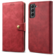 Lenuo Leather flipové pouzdro pro Samsung Galaxy S22+ 5G, červená_1851983920