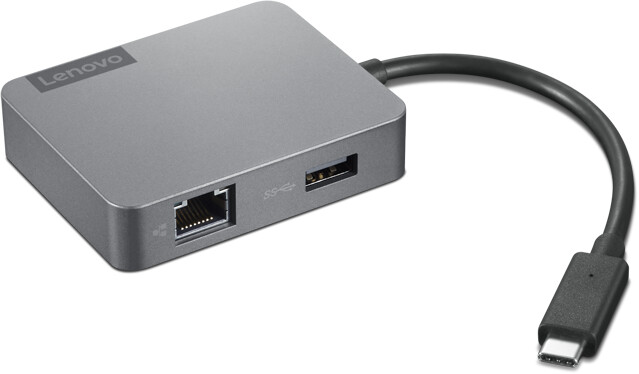 Lenovo cestovní hub Travel Hub Gen2 USB-C - HDMI,VGA, RJ45, USB-A, 4K@30Hz, šedá_1219184314