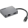 Lenovo cestovní hub Travel Hub Gen2 USB-C - HDMI,VGA, RJ45, USB-A, 4K@30Hz, šedá_1219184314